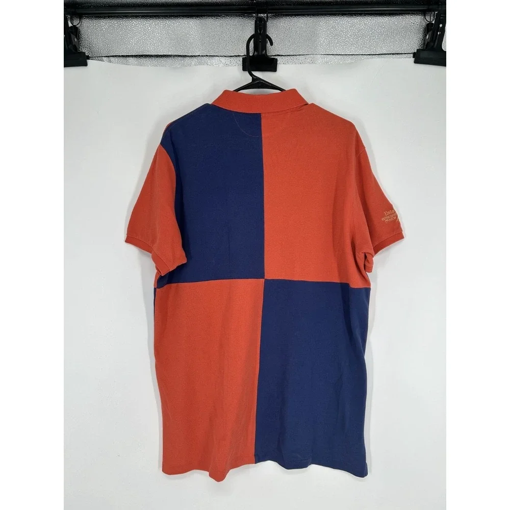 Polo Ralph Lauren Polo Shirt Rugby Big Logo Patch Colorblock Short Sleeve XL